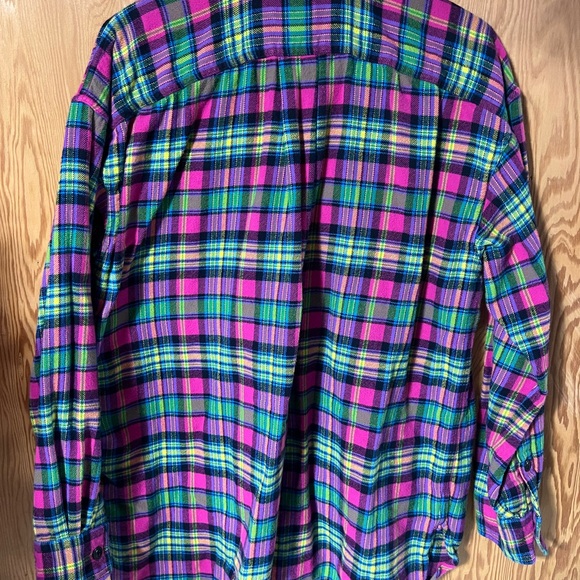 Ralph Lauren Large Long Sleeve Plaid Flannel Button-Up Shirt - Picture 7 of 10